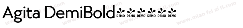 Agita DemiBold字体转换